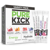 Pure Kick Hydration Singles To Go Drink Mix – Home Office Focus Ritual for Intermittent Fasting Professionals, 72 Count Case