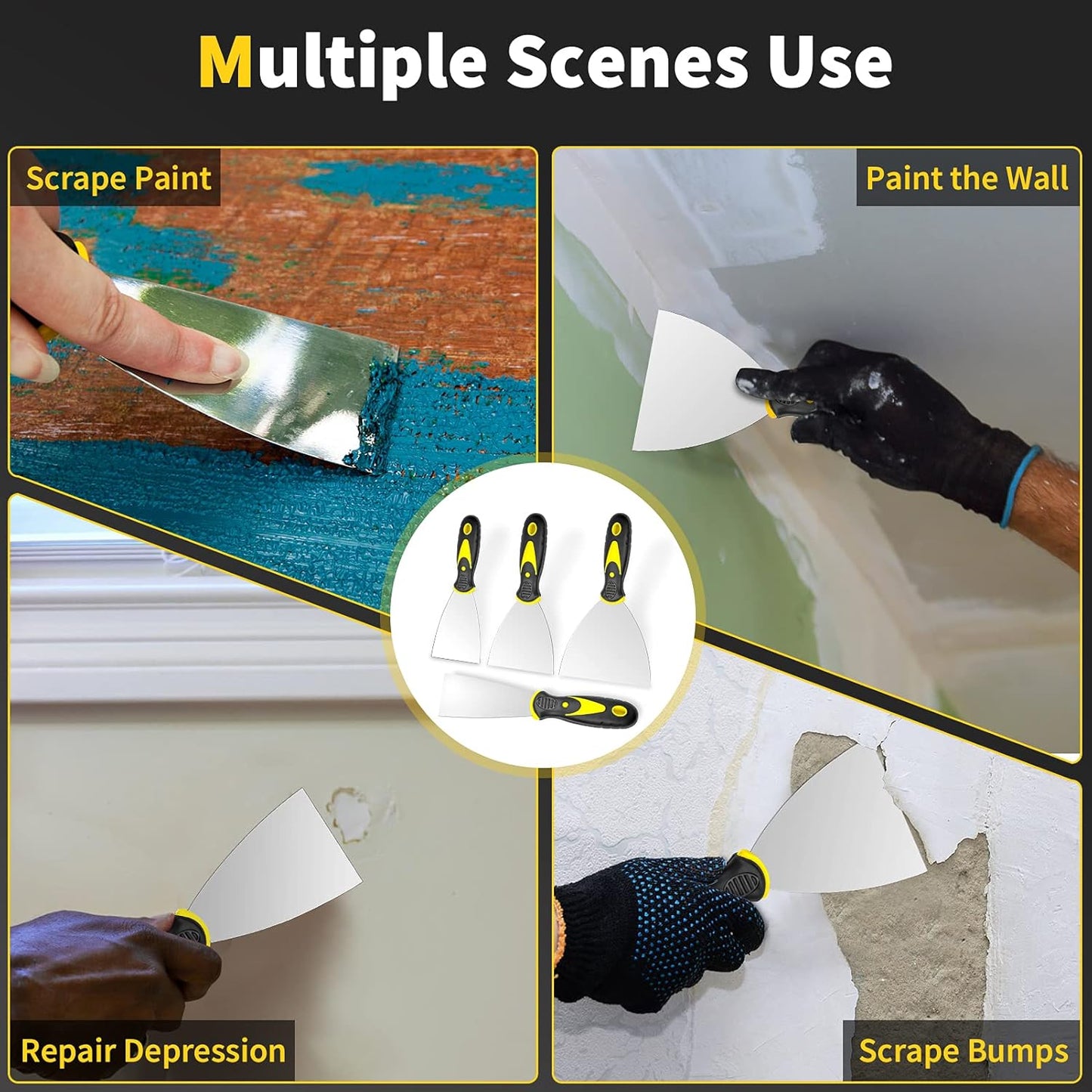 Drywall Scraper Kit – Secure Grip Wall Repair Tools for Senior Homeowners and Aging-in-Place Safety