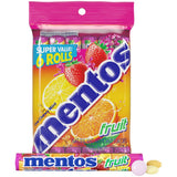 Mentos Chewy Candy Roll – Reception Desk and Workplace Snack, Non-Melting Fruit and Mint 6 Roll Bulk Pack