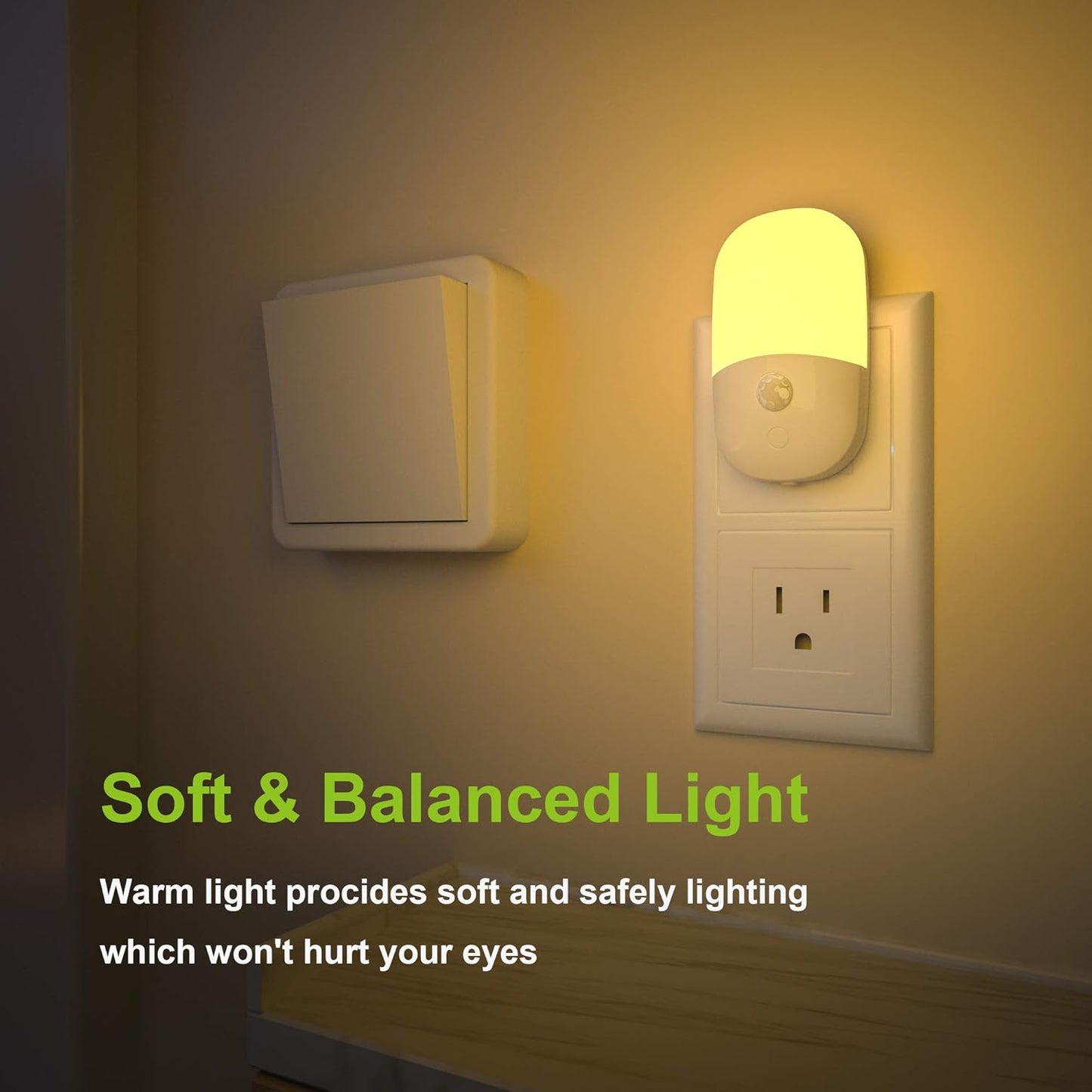 MAZ-TEK Dimmable Night Light – Safe No-Flame Bedroom Light for Babies, Toddlers, and Kids
