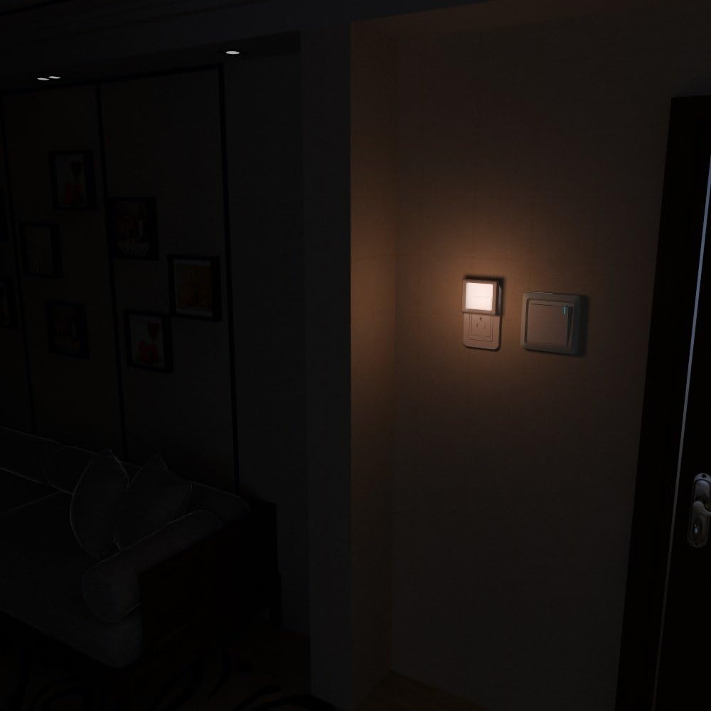MAZ-TEK Soft Warm LED Night Light for Children's Room – Dusk-to-Dawn Sensor, No Flame or Wax