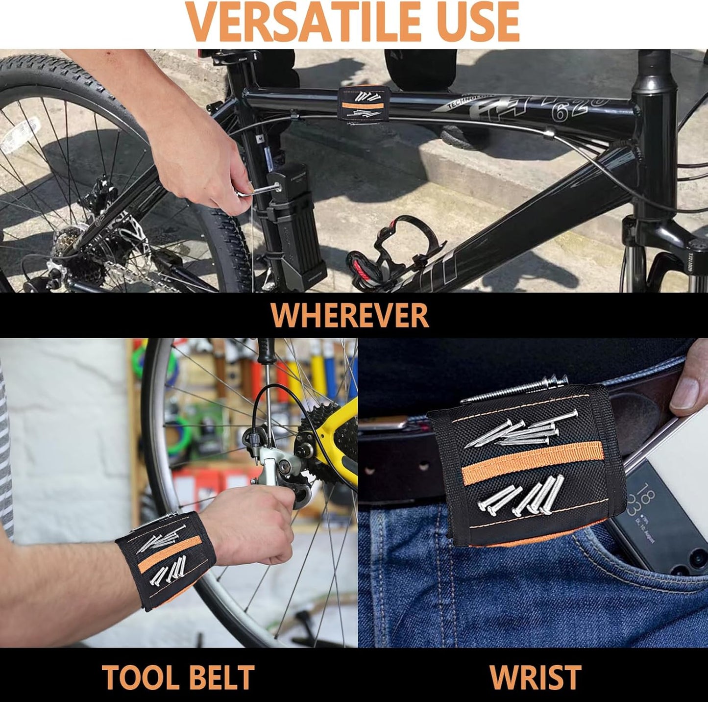MENDPRO Magnetic Wristband – Intentional Hardware Storage for Less-Is-More Home Repair Setups