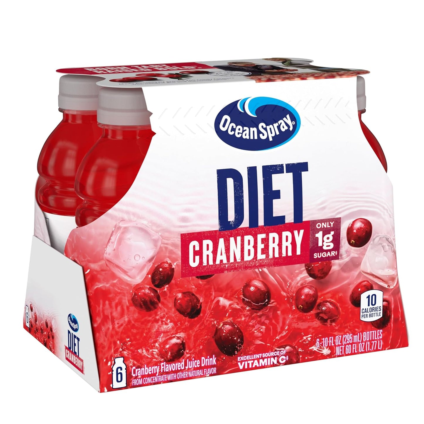Ocean Spray Diet Cranberry Juice Drink – Low-Calorie Cranberry Bottles for Focus Breaks and Office Fridges