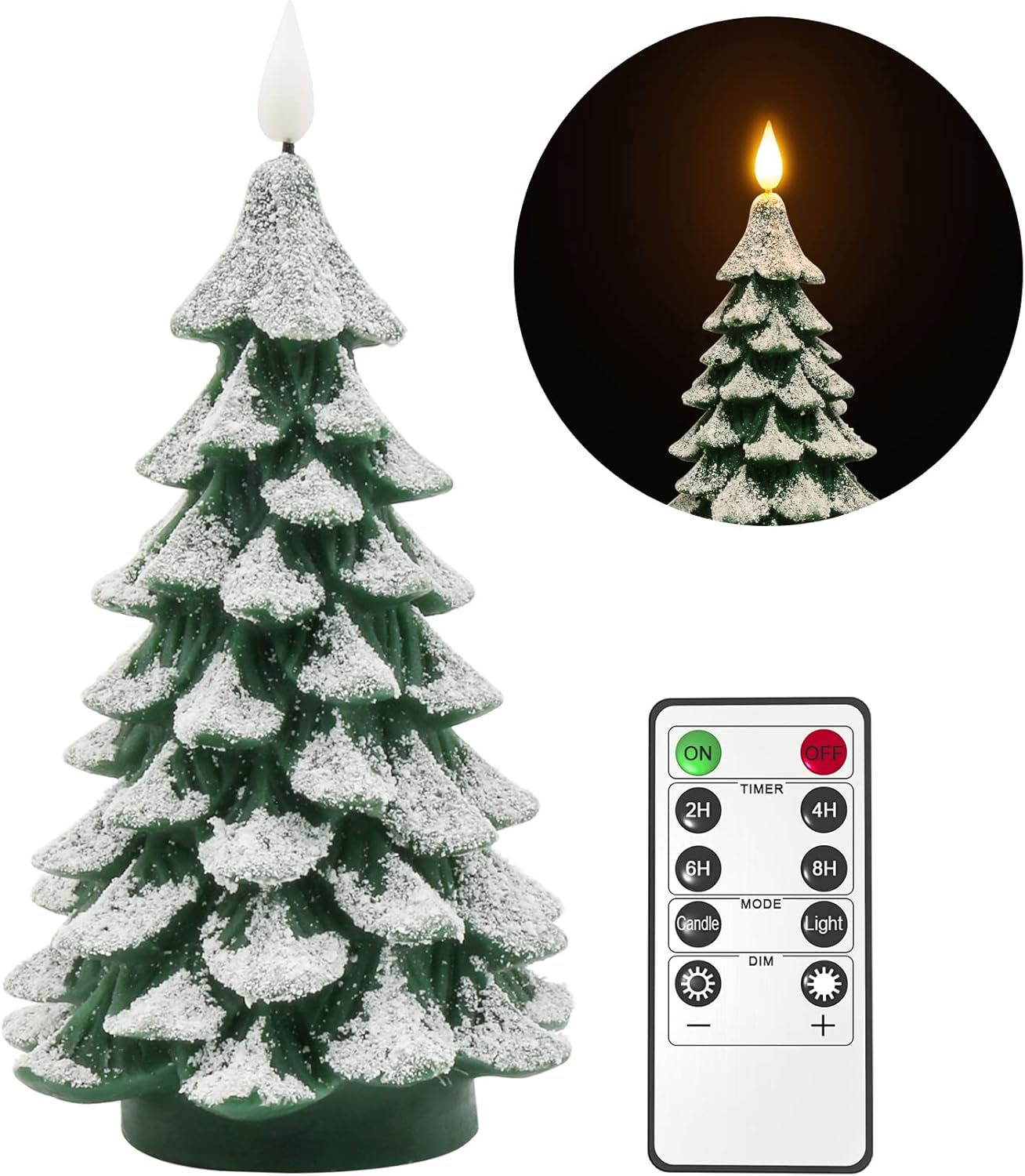 PChero Holiday Candle with Remote – Housewarming & Birthday Present for Her, Christmas Eve Party Favor for Family