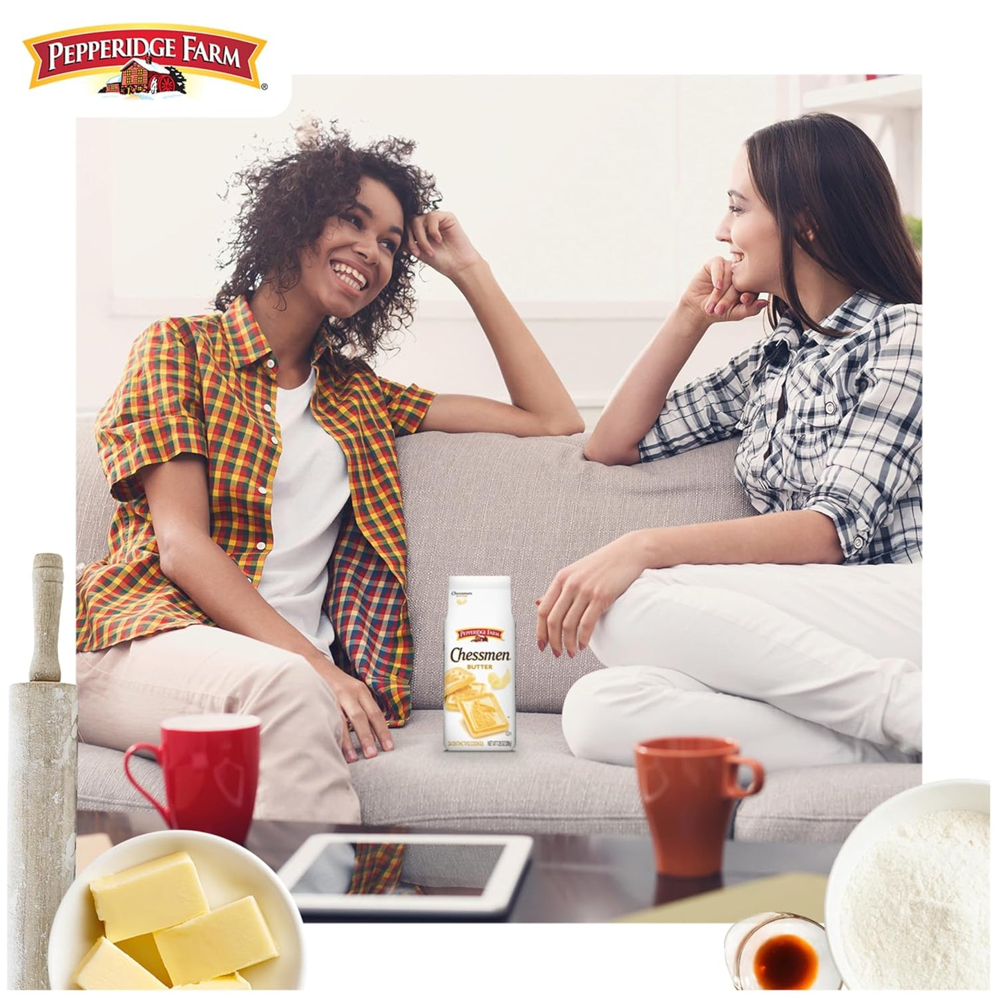 Pepperidge Farm Chessmen Butter Cookies – Kid Party Favor Treats, Fun Chess Shape Cookies