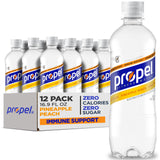 Propel Immune Support Water – Daily Hydration Ritual for Mindful Wellness Routines, Pineapple Peach 12 Pack