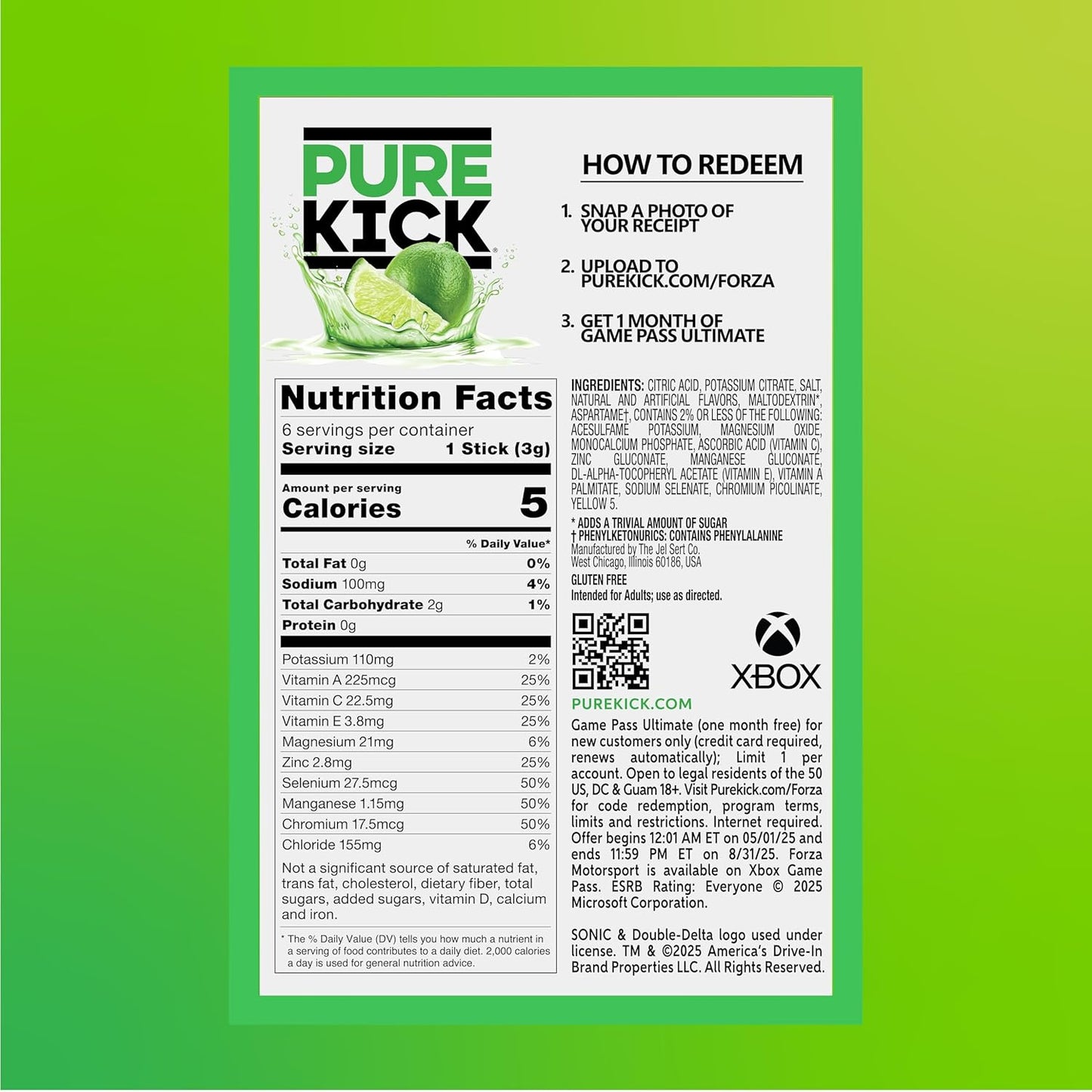 PURE KICK Energy Singles To Go – Clean-Label Energy Boost with Taurine and Ginseng