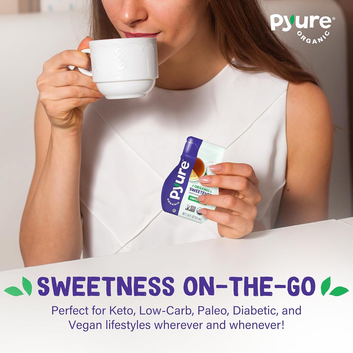 Pyure Organic Stevia Extract – Allergen Free Plant Sweetener Safe for Sensitive Diets