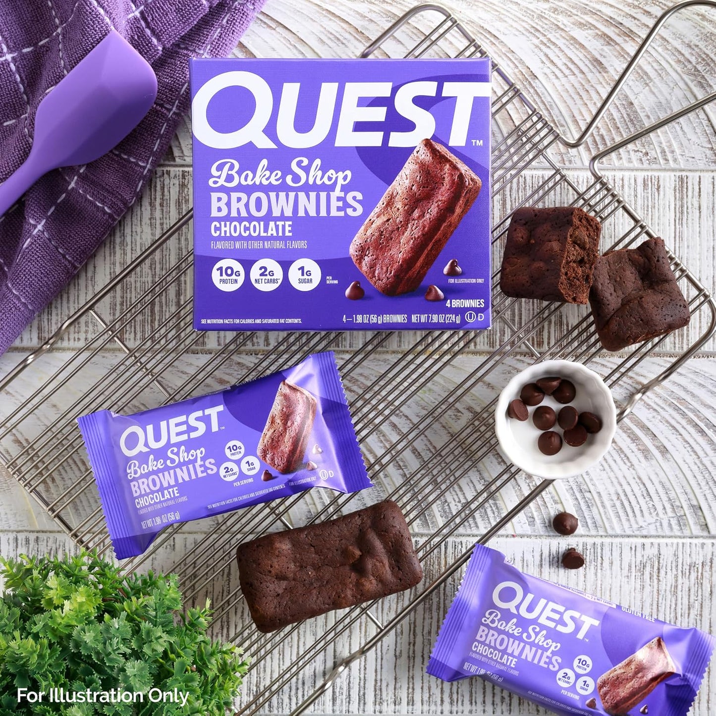 Quest Nutrition Chocolate Brownie – Shelf-Stable Snack for Camping and Road Trips, 20 Count