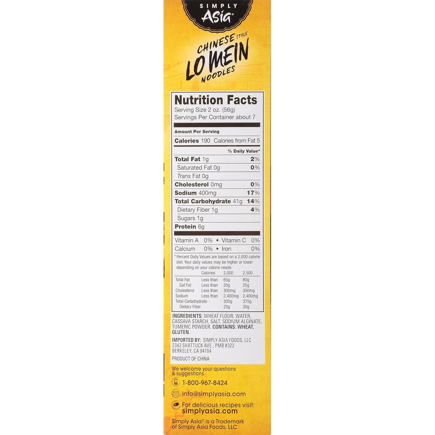 Simply Asia Lo Mein Noodles, Chinese Style – Thick Sauce-Absorbing Texture for Authentic Lo Mein at Home