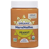 MaraNatha Organic Creamy Peanut Butter for Gym Bag Fuel, Pre-Workout Spoon Snack