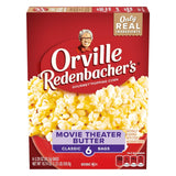 Orville Redenbacher's Movie Theater Butter Popcorn – Travel-Friendly Microwave Popcorn for Tailgates and Road Trips, 6-Count