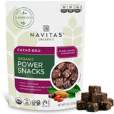Navitas Organics Cacao Goji Power Bites – Pair-With-Coffee Afternoon Pick-Me-Up for Home Office Routines, 8 oz Pouch