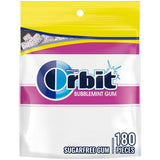 ORBIT Bubblemint Chewing Gum Sugar Free 180 Pieces, Dry Mouth Relief and Oral Care for Autoimmune Support