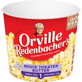 Orville Redenbacher's Microwave Popcorn + Tub, Movie Theater Butter – Simple No-Prep Snack for Minimalist Home Theaters