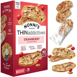 Nonni's Cranberry Thin Addictives – Individually Wrapped Diaper Bag Cookie for On-the-Go Parents