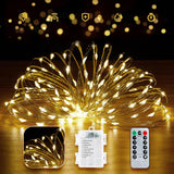 Minetom Fairy Lights in Gift-Ready Warm White – Romantic Valentine's Day Present for Girlfriend, Dimmable Timer