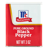 McCormick Pure Ground Black Pepper – Quick Flavor Finish for Efficient Dinner Routines