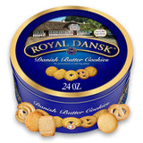Royal Dansk Danish Butter Cookies – High-End Danish Heritage Recipe in Iconic Blue and Gold Tin, Elegant Table-Side Display Cookies for Entertaining