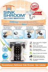 SinkShroom Chrome Edition - Polished Chrome Drain Protector for Spa-Style En-Suite Bathrooms and Vanity Upgrades