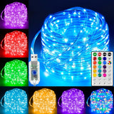 Ollny Weatherproof LED Rope – 33FT 18 Color String Light for Gazebo, Fence Wrap and Outdoor Dining Setup