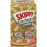 SKIPPY Natural Peanut Butter Squeeze Pouches – Worry-Free Snack for Kids' Lunchboxes, Sports Practice, and Family Road Trips, 8 Count 1.15 Oz