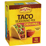Old El Paso Original Taco Seasoning Mix 10 Pack – Compact Box for Minimalist Pantry Storage
