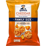 Quaker Rice Crisps Cheddar – Sealed Family Bag for Picnics and Park Days, 8.5 oz