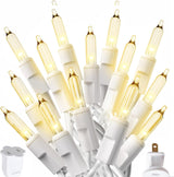 PREXTEX White Wire String Lights as a Ready-to-Give Holiday Gift for Mom, Newlyweds, and First-Time Homeowners, 50 Count