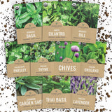Organic Herb Seed Collection – Hardy Outdoor Planting for Balcony and Backyard, 10 Non-GMO Culinary Varieties