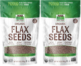 NOW Foods Organic Whole Flax Seeds in Long Shelf Life Bag for Worry-Free Pantry Rotation