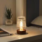 Mini Art Deco Night Light – Cozy Home Ambience Piece, Crystal Texture for Bookshelves & Consoles