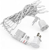 Mini Christmas Lights String Warm White Vintage Short Strand Lights, Smoke-Free Alternative to Candles for Holiday Tables, 10 Bulbs 5ft Brown Wire