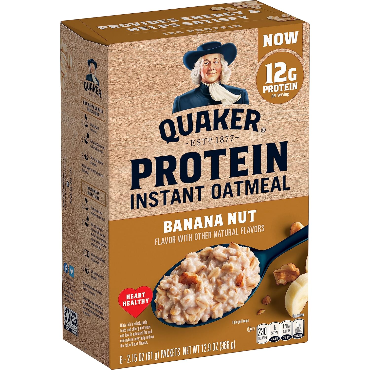 100% whole grain quaker oats base