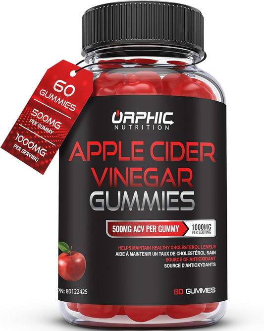 1000mg apple cider vinegar with the mother per 2-gummy serving