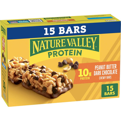 10g of protein per serving from soy protein isolate, whey protein concentrate, and roasted peanuts and almonds