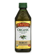 Pompeian USDA Organic Robust Extra Virgin Olive Oil – Certified Organic Cooking Oil Free of Synthetic Pesticides, 16 Fl Oz Bottle