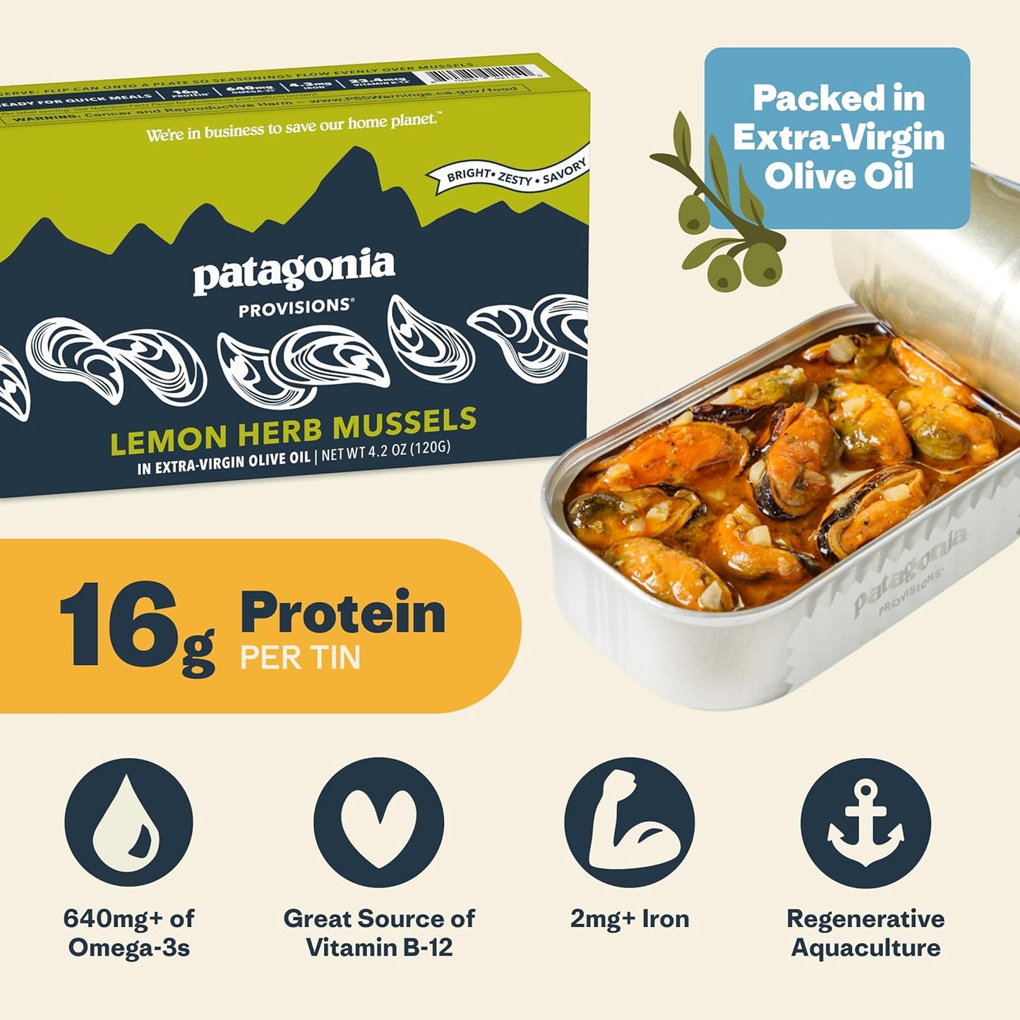 640mg omega-3s and vitamin b-12 per serving