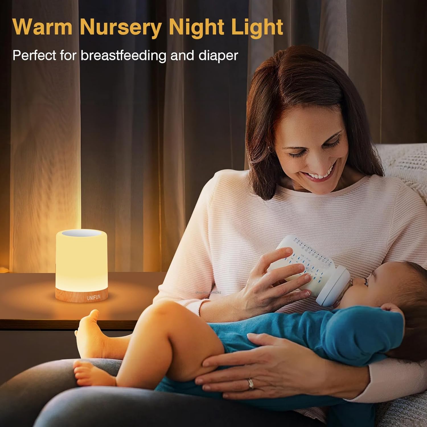 [Brand Name] Mother's Day and Valentine's Day Gift Lamp, Cozy Portable Night Light for Bedroom with Candle Flicker Mode