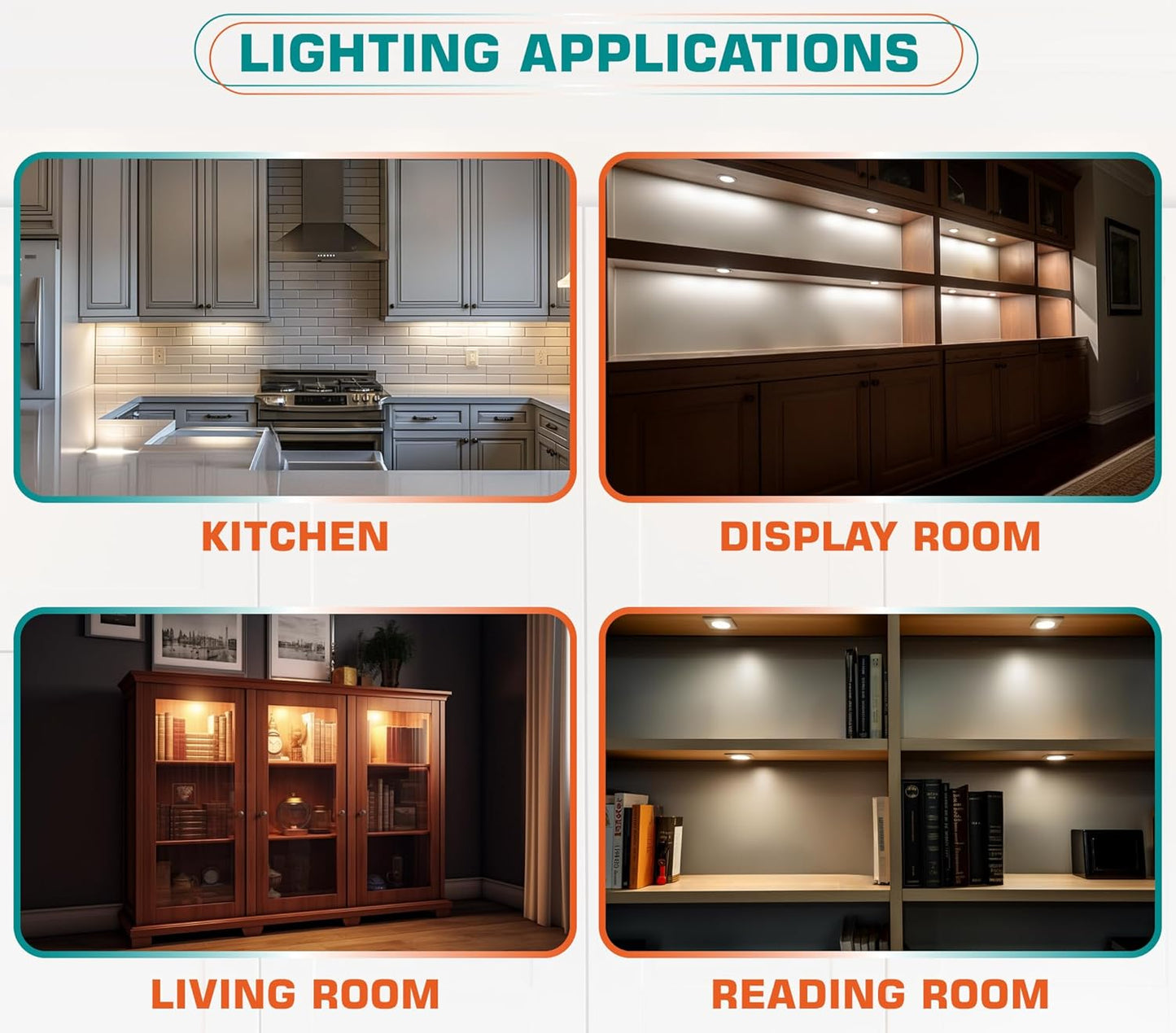 Brilliant Evolution LED Puck Light – Home Office Under-Shelf Focus Light, 200 Lumens Crisp Daylight