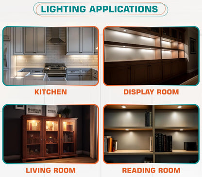 Brilliant Evolution LED Puck Light – Home Office Under-Shelf Focus Light, 200 Lumens Crisp Daylight