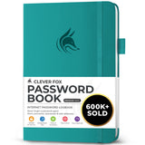 Clever Fox Password Book – Minimalist Desk Accessory, Replace Digital Subscriptions with One Quiet Notebook