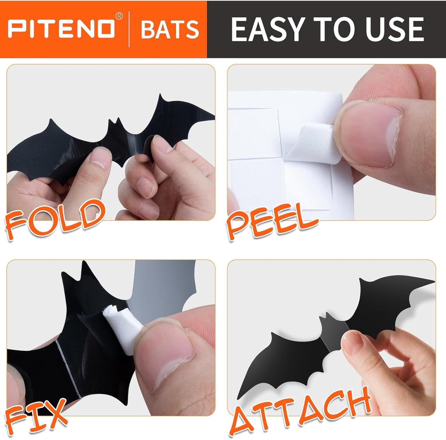 included double-sided foam tape for tool-free mounting on smooth dry surfaces