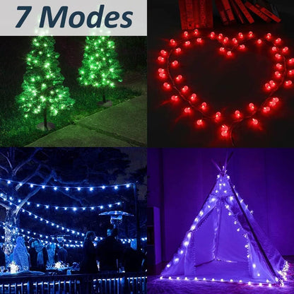 indoor-rated plastic globe construction with 16-foot bulb spacing