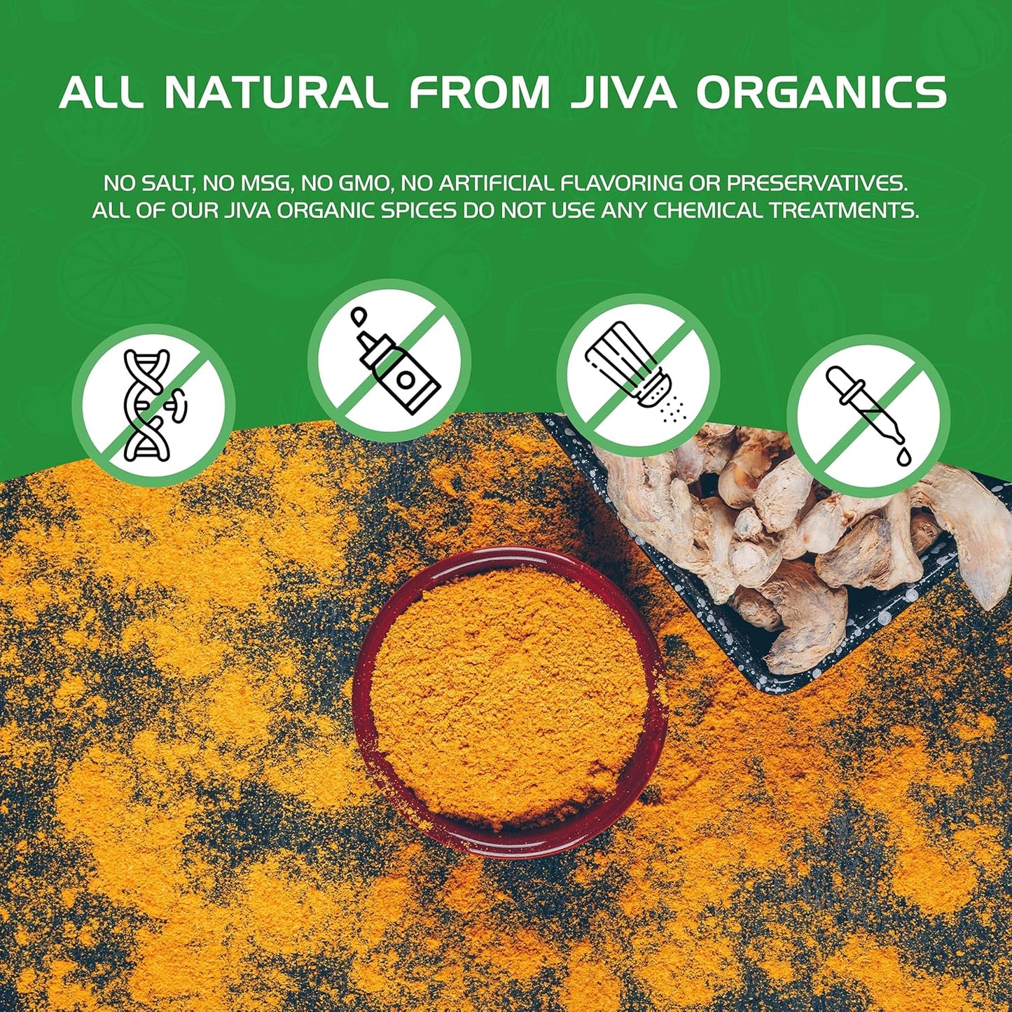 Jiva Organics USDA Organic Turmeric 1 Pound – Holiday Gift for the Wellness-Loved Cook in Your Life