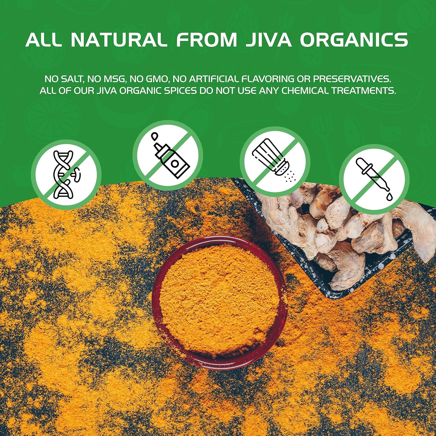 Jiva Organics USDA Organic Turmeric 1 Pound – Holiday Gift for the Wellness-Loved Cook in Your Life