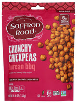 Saffron Road Korean BBQ Crunchy Chickpea Snack – Gourmet Pantry Gift for the International Food Lover, 6oz