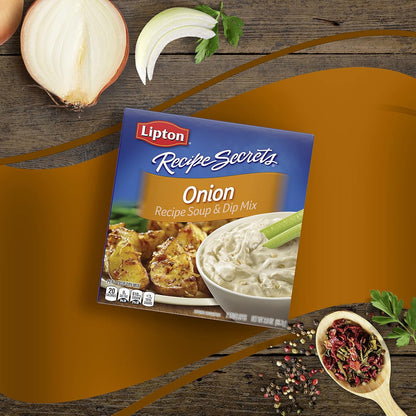 Lipton Recipe Secrets Onion Soup and Dip Mix – Lightweight Travel Pack for Campsite Cooking and Outdoor Dining