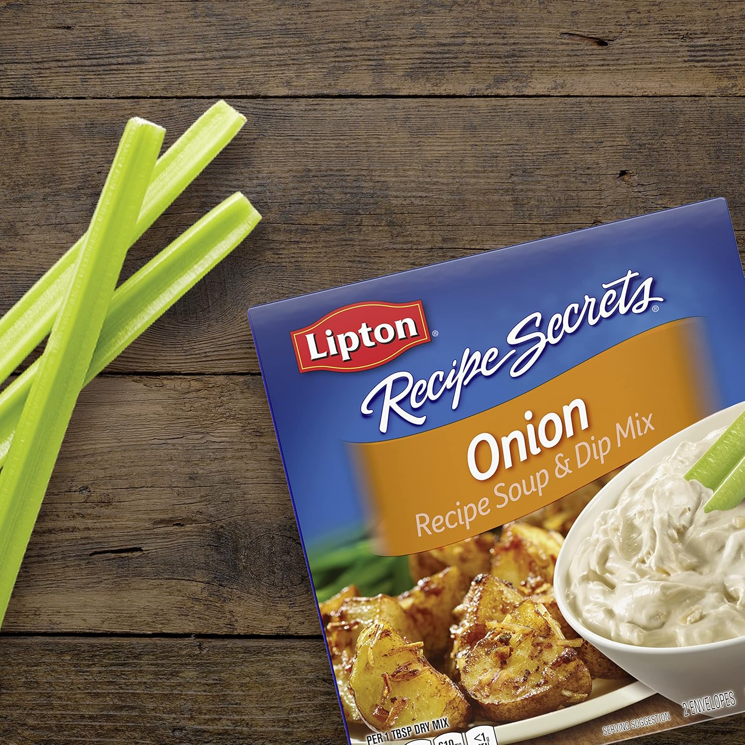 Lipton Recipe Secrets Onion Soup and Dip Mix – Lightweight Travel Pack for Campsite Cooking and Outdoor Dining