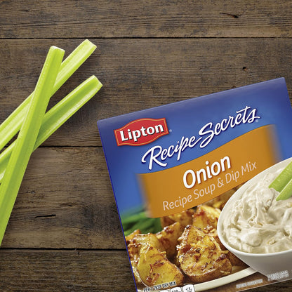Lipton Recipe Secrets Onion Soup and Dip Mix – Lightweight Travel Pack for Campsite Cooking and Outdoor Dining